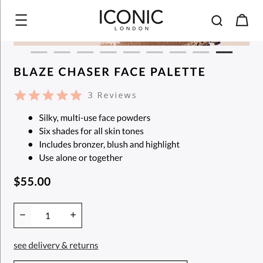 ❗️SOLD❗️Brand New Iconic London Blaze Chaser Face Palette - Picture 10 of 16